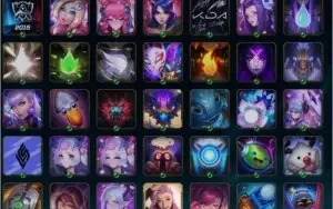 continha lol p4 ,varias skins