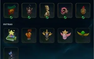 continha lol p4 ,varias skins