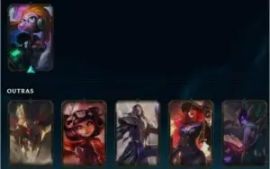 continha lol p4 ,varias skins