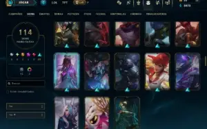 Unranked com 140 Champs e 114 Skins ( SUP / ADC / JG )