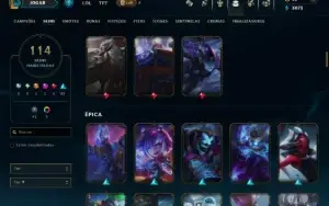 Unranked com 140 Champs e 114 Skins ( SUP / ADC / JG )