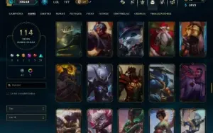 Unranked com 140 Champs e 114 Skins ( SUP / ADC / JG )