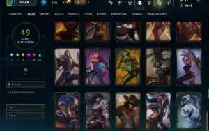 Unranked com 70 Champs e 49 Skins ( MID / ADC )