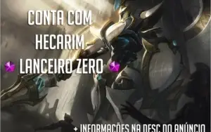 Conta Platina Bom MMR com Skin Mítica-Hecarim Lanceiro Zero