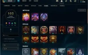 Conta Platina Bom MMR com Skin Mítica-Hecarim Lanceiro Zero