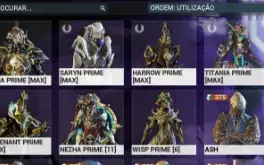 Conta Warframe maestria 14