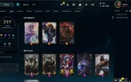 Conta Prata I  - 397 skins - Todos os campeões - Level 296