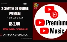 2 Youtube Premium + Music | +BRINDE | 5R$ - 30 dias