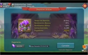 Conta Lords Mobile 200mil gemas, t4 liberada