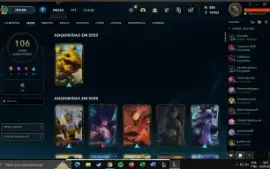 Conta no lol lvl 350 unranked