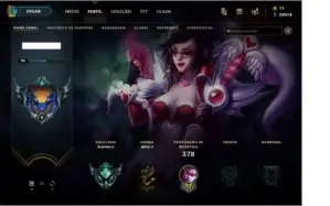 Conta de League of Legends, Platina 2,MMR alto,,Nv 90