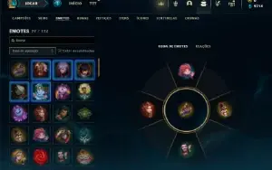 Unranked com 24 Champs e 9 Skins + 3 Vitoriosas