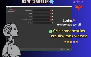 HX programa auxiliador -crie comentarios em videos YT