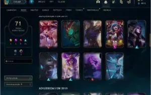 Conta LOL Diamante IV com 71 skins e 90 campeões