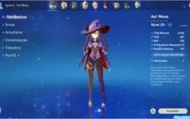 GENSHIN IMPACT - MONA + 2 Armas 4 estrelas