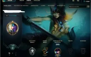 Conta League of Legends, lvl 115, todos campeões, 150 skins