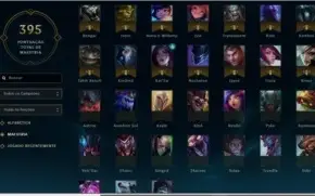 Conta League of Legends, lvl 115, todos campeões, 150 skins