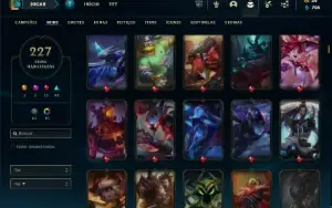 Bronze 4 com TODOS os champs e 227 Skins ( MAIN JG )