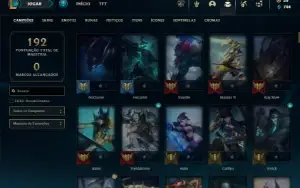 Bronze 4 com TODOS os champs e 227 Skins ( MAIN JG )