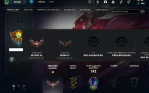 Bronze 4 com TODOS os champs e 227 Skins ( MAIN JG )