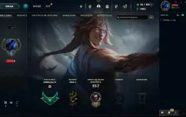 Conta lvl 117 com 10k de RP + 95 skins (Elo Esmeralda 4)