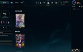 Conta lvl 117 com 10k de RP + 95 skins (Elo Esmeralda 4)