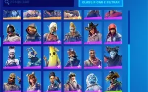 VENDO CONTA FORTNITE COM VÁRIAS SKINS RARAS ANTIGAS