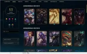 Conta de League of legends