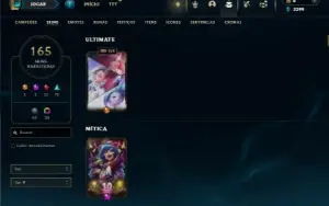 Prata 3 com TODOS os champs e 165 Skins ( Nivel 606 )