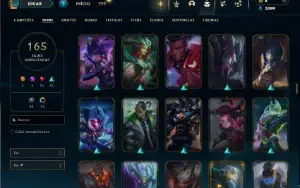 Prata 3 com TODOS os champs e 165 Skins ( Nivel 606 )