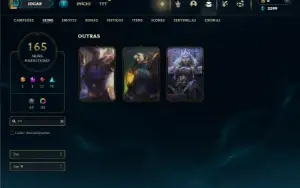 Prata 3 com TODOS os champs e 165 Skins ( Nivel 606 )