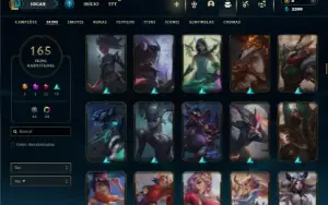 Prata 3 com TODOS os champs e 165 Skins ( Nivel 606 )