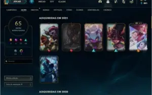 CONTA LOL COM QUASE TODOS OS CAMPEÕES