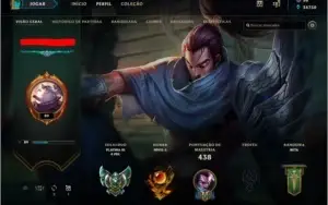 Conta LOL platina 3 + todos os champs + 170 skins