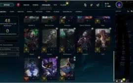 Conta Unranked 25champs + skins de espólios para escolha