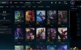 Conta Unranked 25champs + skins de espólios para escolha