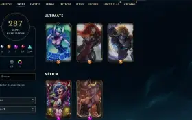 Conta Lol 287 Skins, Full Acesso.