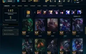 Unranked com 50 Champs e 12 Skins ( MAIN ADC )