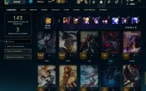 Unranked com 50 Champs e 12 Skins ( MAIN ADC )