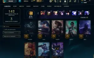 Unranked com 50 Champs e 12 Skins ( MAIN ADC )