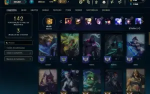Unranked com 50 Champs e 12 Skins ( MAIN ADC )