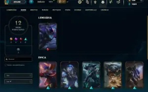 Unranked com 50 Champs e 12 Skins ( MAIN ADC )