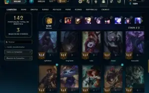 Unranked com 50 Champs e 12 Skins ( MAIN ADC )
