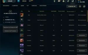 Conta Mestre com 23 Champs e 1 Skin + 14 Fragmentos de skins