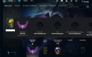 Conta Mestre com 23 Champs e 1 Skin + 14 Fragmentos de skins