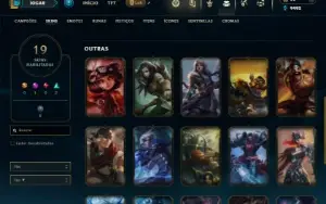 Unranked com 65 Champs e 19 Skins