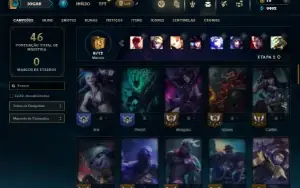 Unranked com 65 Champs e 19 Skins