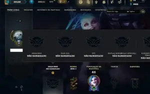 Unranked com 65 Champs e 19 Skins