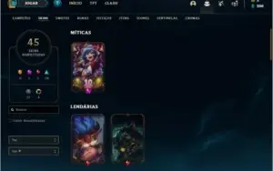 Conta prata 4 com 70 champs e 45 skins  (MAIN TOP / JG),