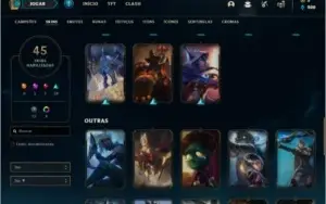 Conta prata 4 com 70 champs e 45 skins  (MAIN TOP / JG),